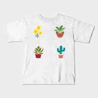 Plants And Succulents Design Sticker Pack Kids T-Shirt